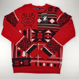 NHL Chicago Blackhawks Holiday Sweater Knit Perfect Gift & Festive Wear